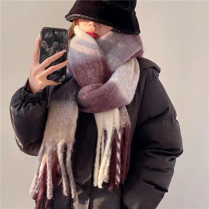 Warm Cashmere Rainbow Scarf