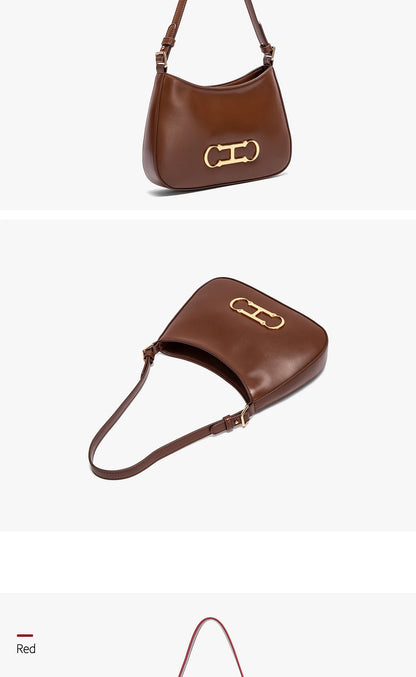 Classic Solid Color Shoulder Bag