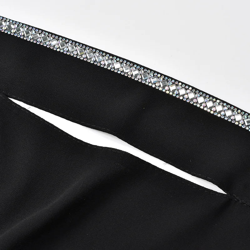Black Beading Chiffon Niqab for Women