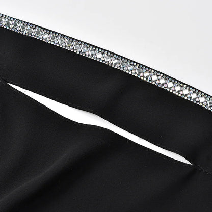 Black Beading Chiffon Niqab for Women
