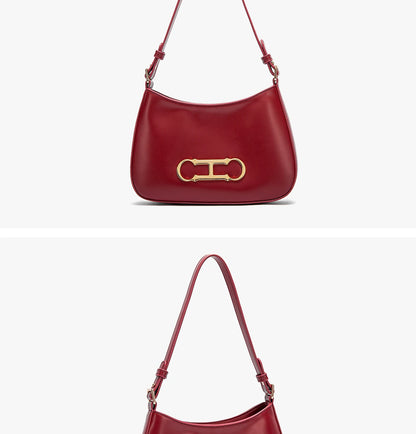 Classic Solid Color Shoulder Bag