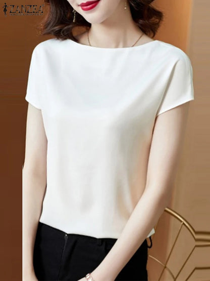 ZANZEA Elegant Satin Blouse