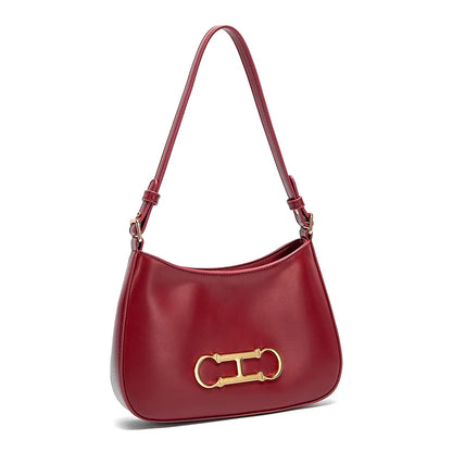 Classic Solid Color Shoulder Bag