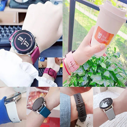 Silicone Watch Band for Amazfit &amp; Samsung
