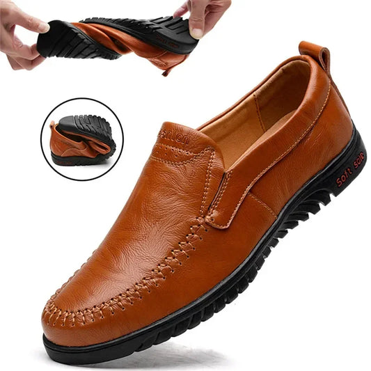 DEKABR Genuine Leather Slip-Ons