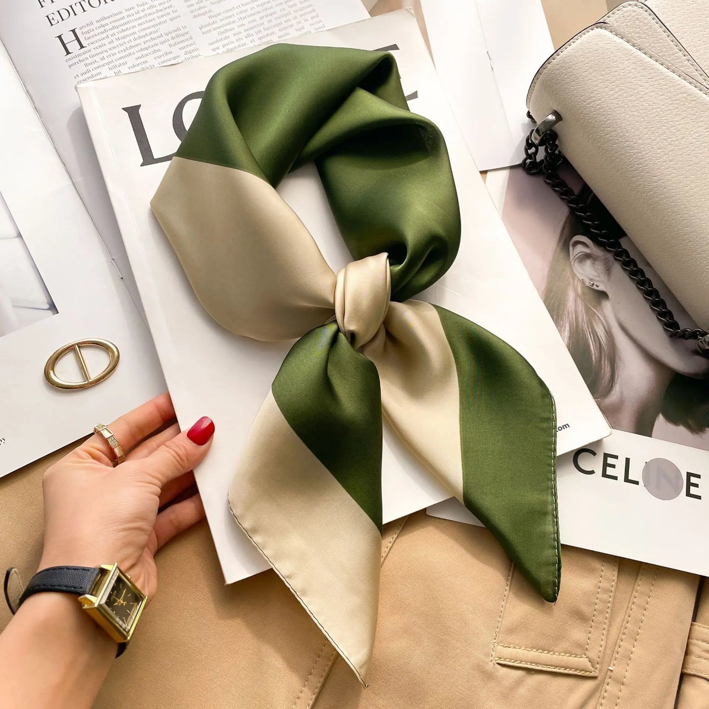 Luxury Silk Print Scarf