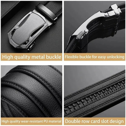 Luxury PU Leather Men's Belt