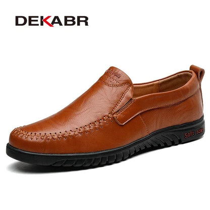 DEKABR Genuine Leather Slip-Ons