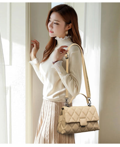 Trendy Women's Soft Leather Shoulder Bag