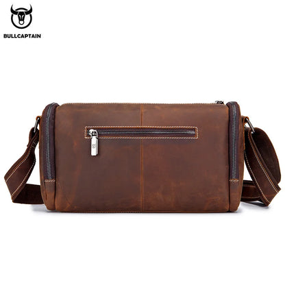 BULLCAPTAIN Men's Crazy Horse Messenger Bag