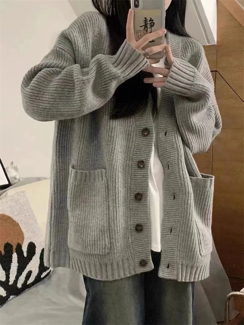Cozy Knit V-Neck Cardigan