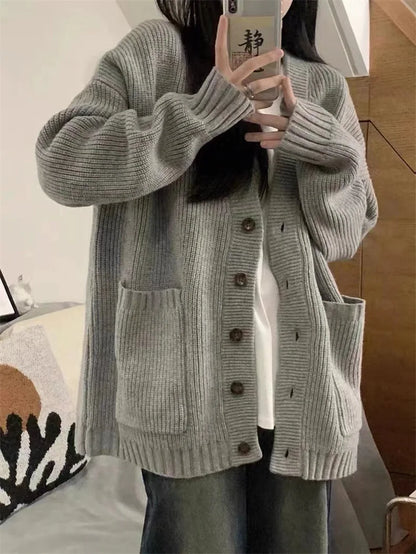 Cozy Knit V-Neck Cardigan