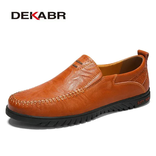 DEKABR Genuine Leather Slip-Ons