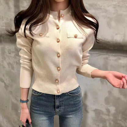 AOSSVIAO Autumn Knitted Cardigan – Chic Korean Slim Fit Sweater