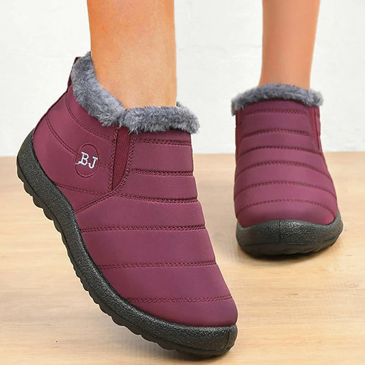 Women's Soft Waterproof Winter Sneakers - Comfortable, Non-Slip Casual Shoes