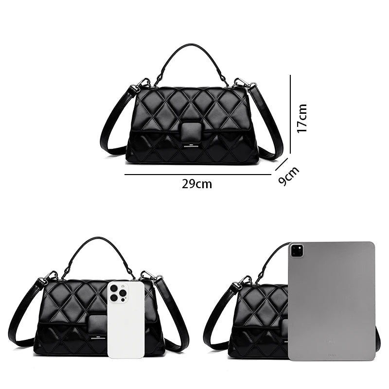Trendy Women's Soft Leather Shoulder Bag