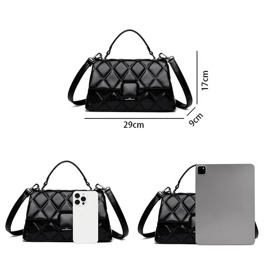 Trendy Women's Soft Leather Shoulder Bag