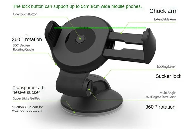 Gravity Grip Suction Car Mount