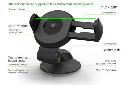 Gravity Grip Suction Car Mount