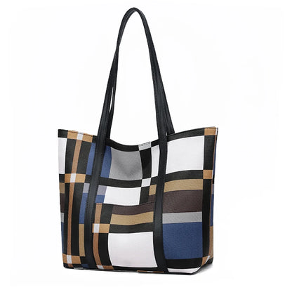 Plaid Large Capacity Shoulder Bag