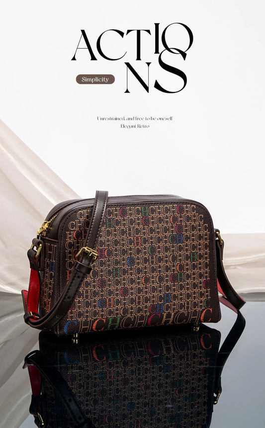 Classic Print PVC Shoulder Bag
