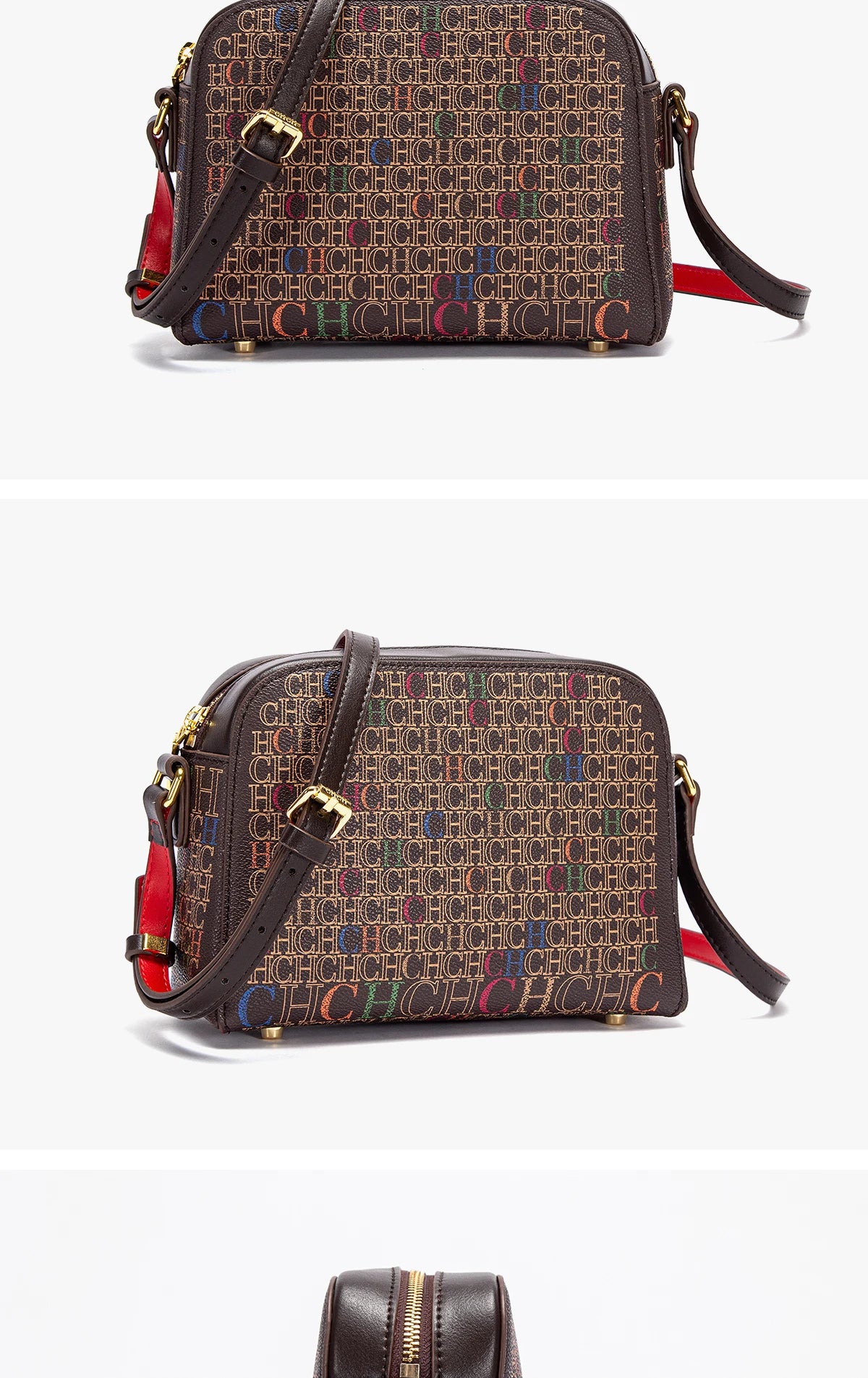 Classic Print PVC Shoulder Bag
