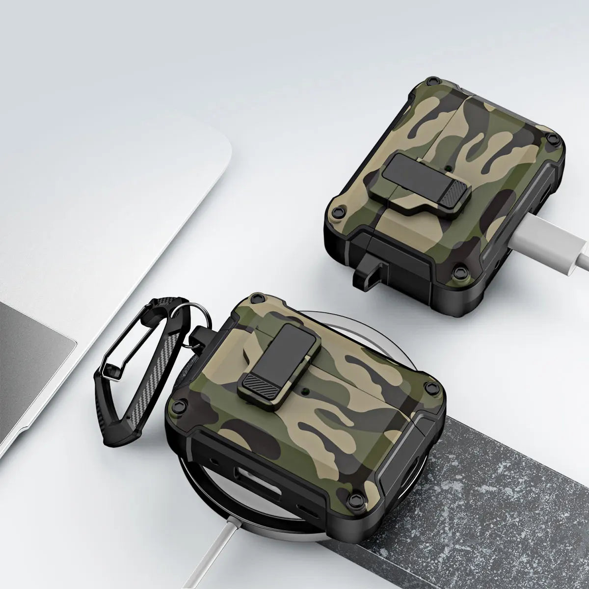 Camouflage Hard Shell Protective Case for AirPods.