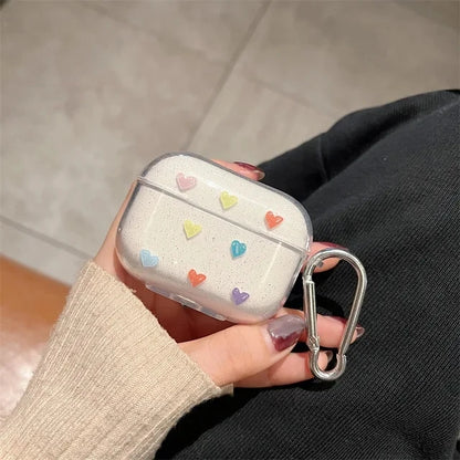 Colorful Heart Glitter Case for AirPods