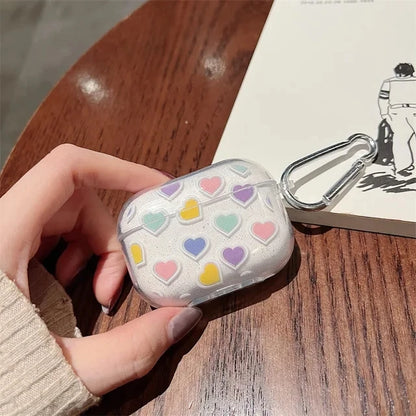 Colorful Heart Glitter Case for AirPods