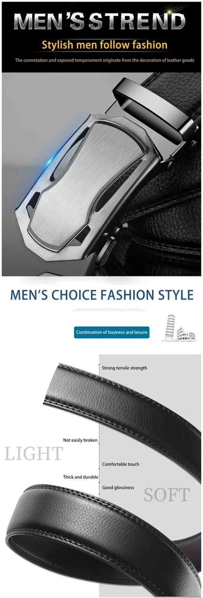 Luxury PU Leather Men's Belt