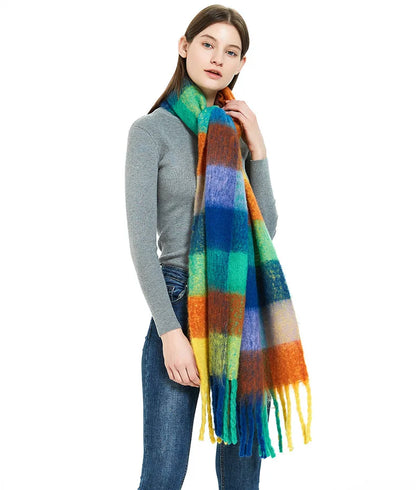 Warm Cashmere Rainbow Scarf