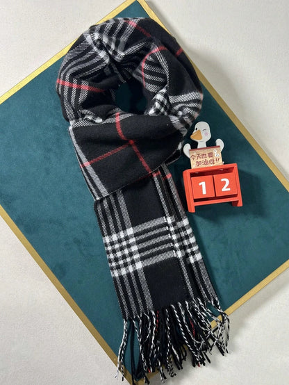 Plaid Cashmere Scarf for Men