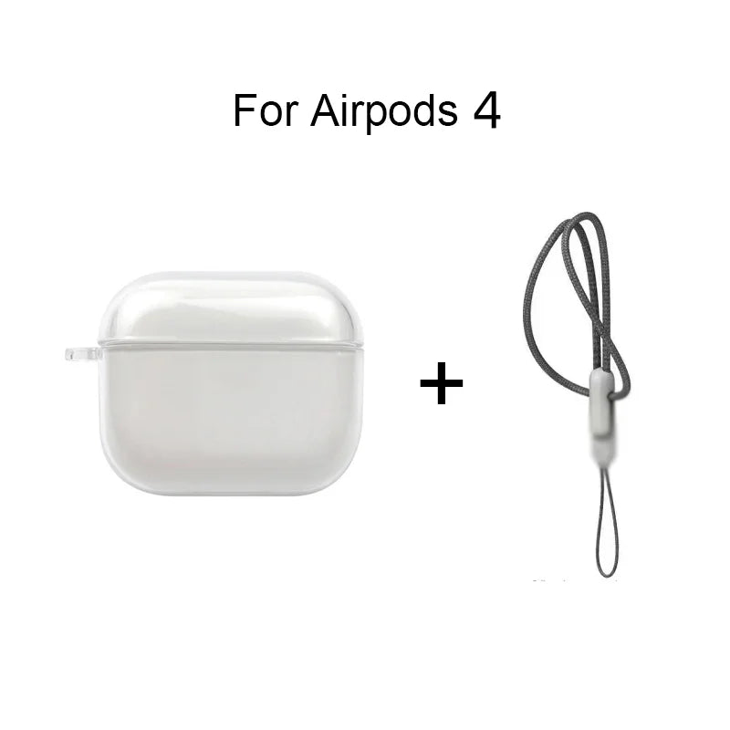 Clear AirPods Case with Lanyard Strap
