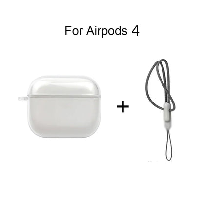 Clear AirPods Case with Lanyard Strap