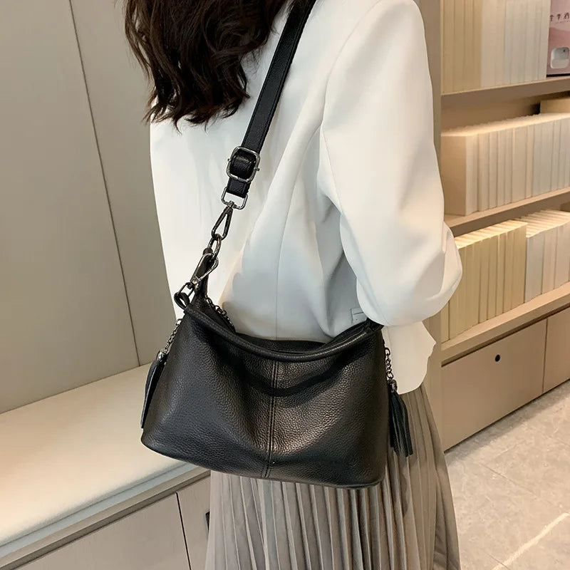 Tassel Luxe Leather Satchel
