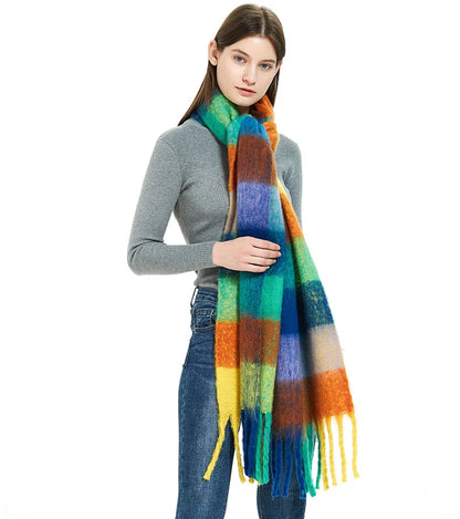 Warm Cashmere Rainbow Scarf