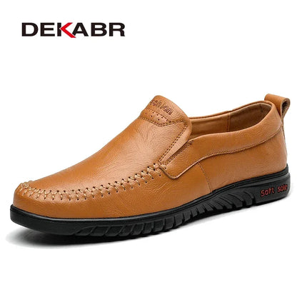DEKABR Genuine Leather Slip-Ons