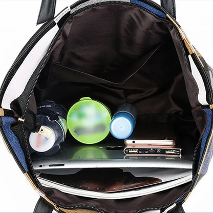 Plaid Large Capacity Shoulder Bag