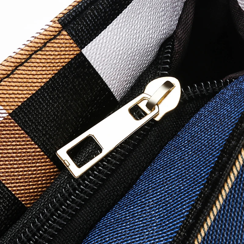 Plaid Large Capacity Shoulder Bag