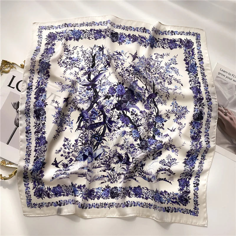 Luxury Silk Print Scarf