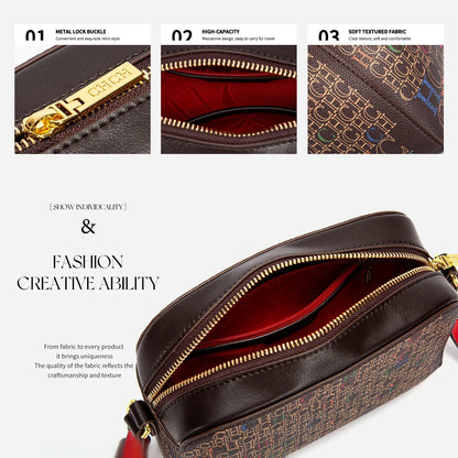 Classic Print PVC Shoulder Bag