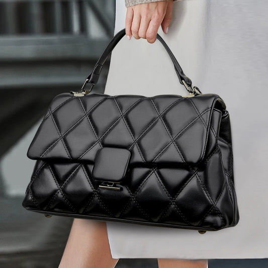 Trendy Women's Soft Leather Shoulder Bag
