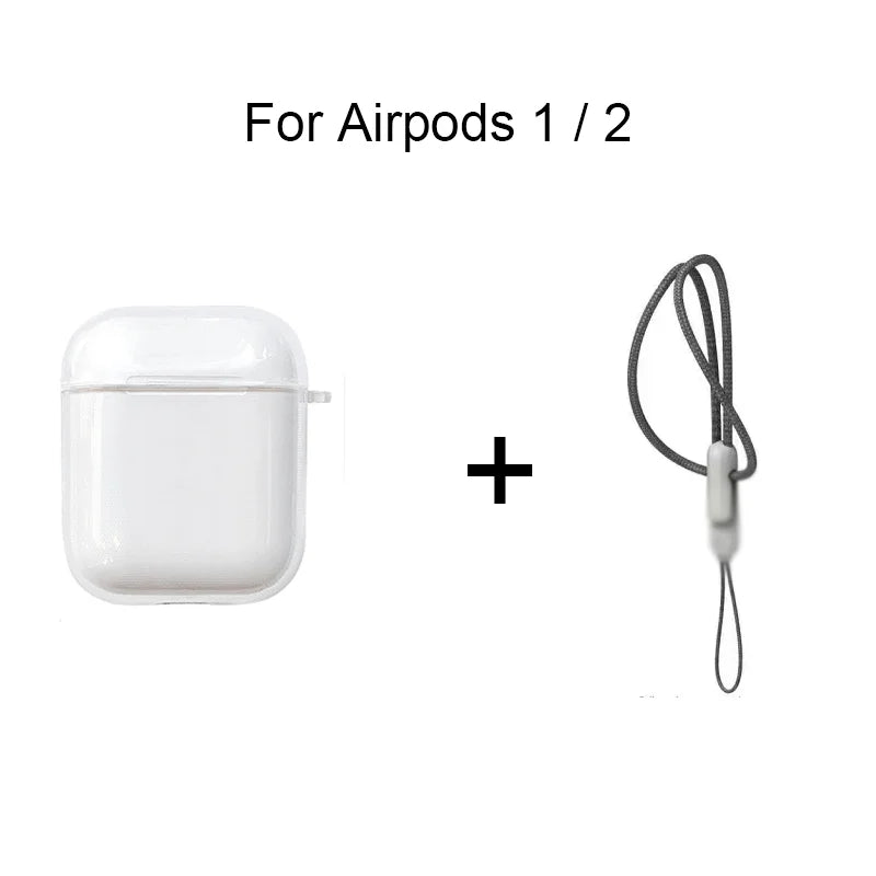 Clear AirPods Case with Lanyard Strap