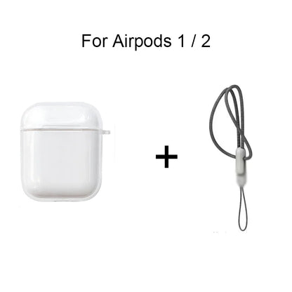 Clear AirPods Case with Lanyard Strap