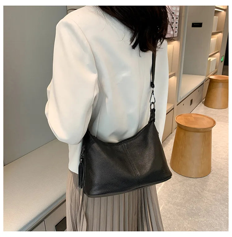 Tassel Luxe Leather Satchel