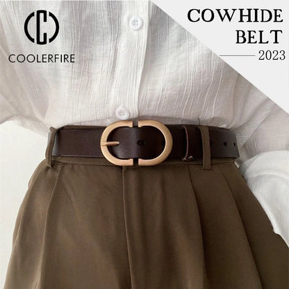 Women's Designer PU Belt - Fashionable Casual Black Waist Belt for Jeans