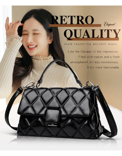 Trendy Women's Soft Leather Shoulder Bag
