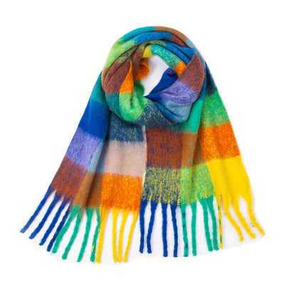 Warm Cashmere Rainbow Scarf