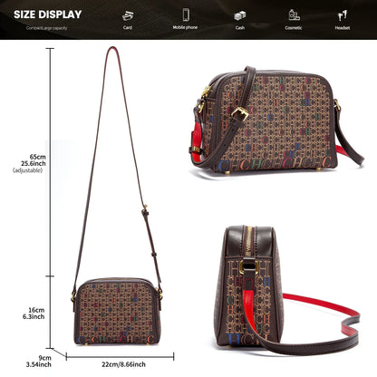 Classic Print PVC Shoulder Bag