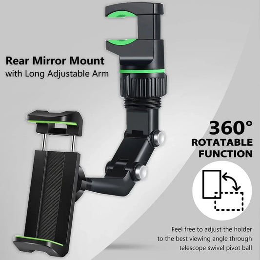 Rearview 360° Mirror Phone Mount